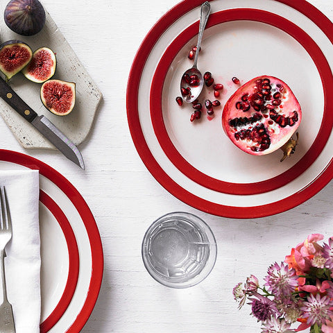 Cornishware プレート レッド Dinner Plate Set, Cornishware Red – Cornishware Australia